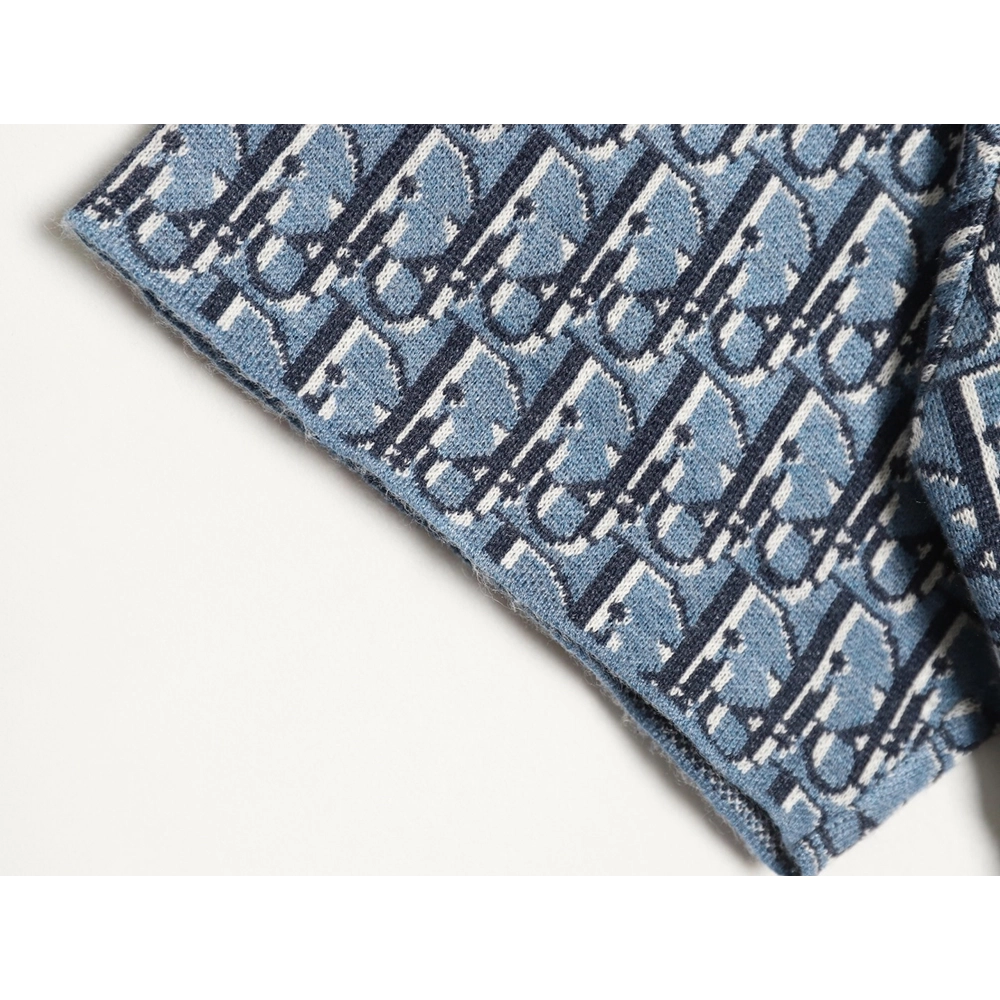 Dior Blue All-Over Jacquard Short-Sleeve T-Shirt,Dior