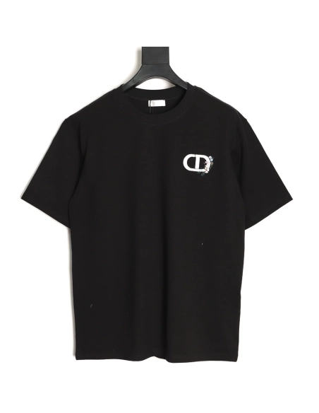 Dior CD letter floral embroidered short-sleeved shirt TSK1,Dior