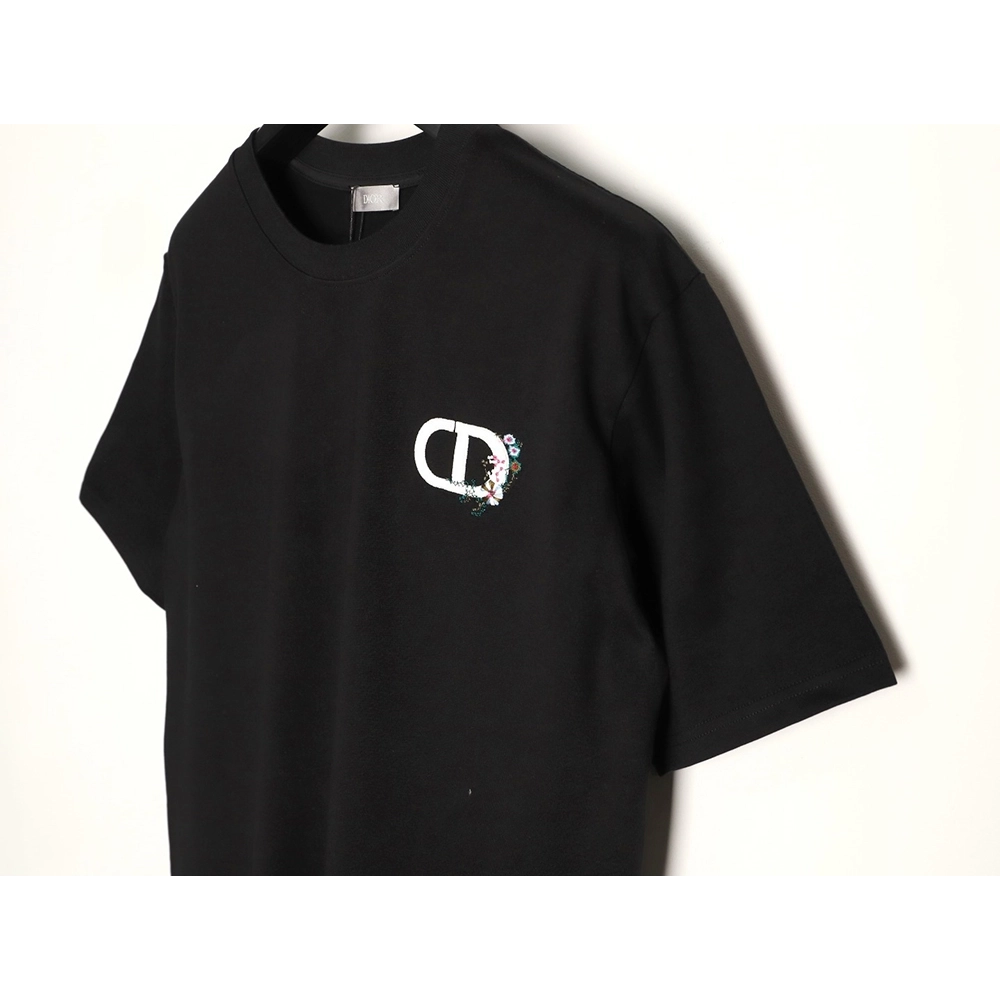 Dior CD letter floral embroidered short-sleeved shirt TSK1,Dior