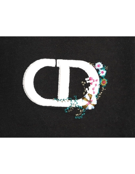 Dior CD letter floral embroidered short-sleeved shirt TSK1,Dior