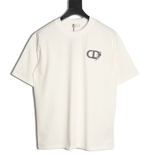 Dior CD letter floral embroidered short-sleeved shirt,Dior