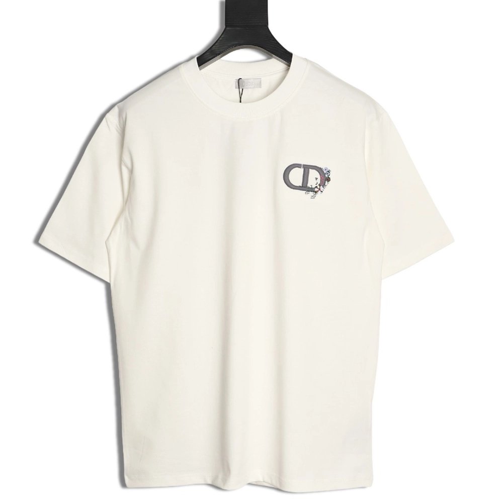 Dior CD letter floral embroidered short-sleeved shirt,Dior