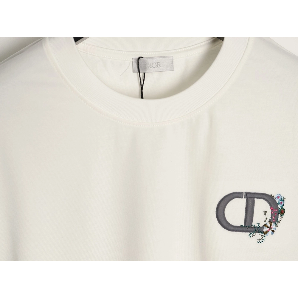Dior CD letter floral embroidered short-sleeved shirt,Dior