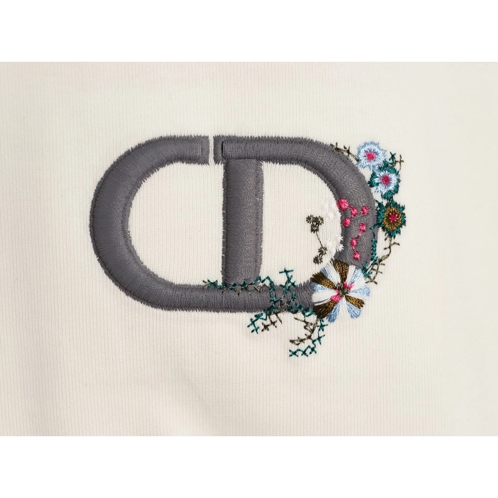 Dior CD letter floral embroidered short-sleeved shirt,Dior