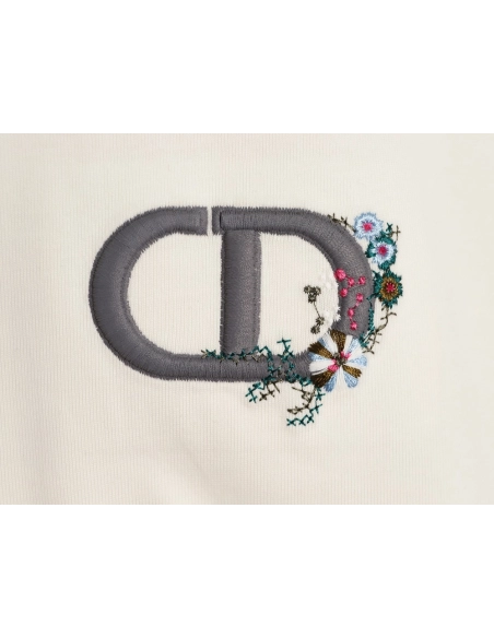 Dior CD letter floral embroidered short-sleeved shirt,Dior