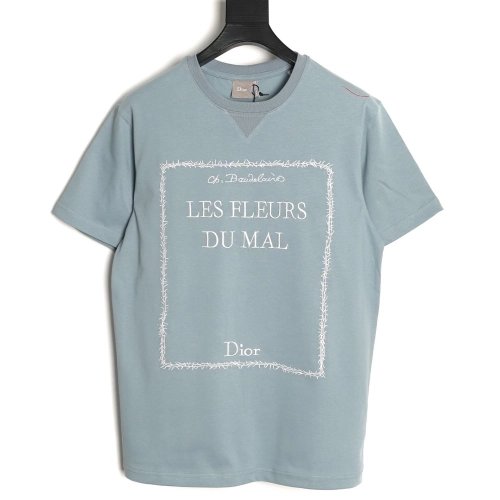Dior Dracula-Themed Embroidered Short-Sleeve Shirt TSK1,Dior