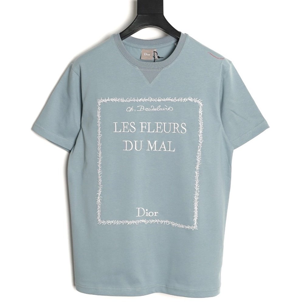 Dior Dracula-Themed Embroidered Short-Sleeve Shirt TSK1,Dior