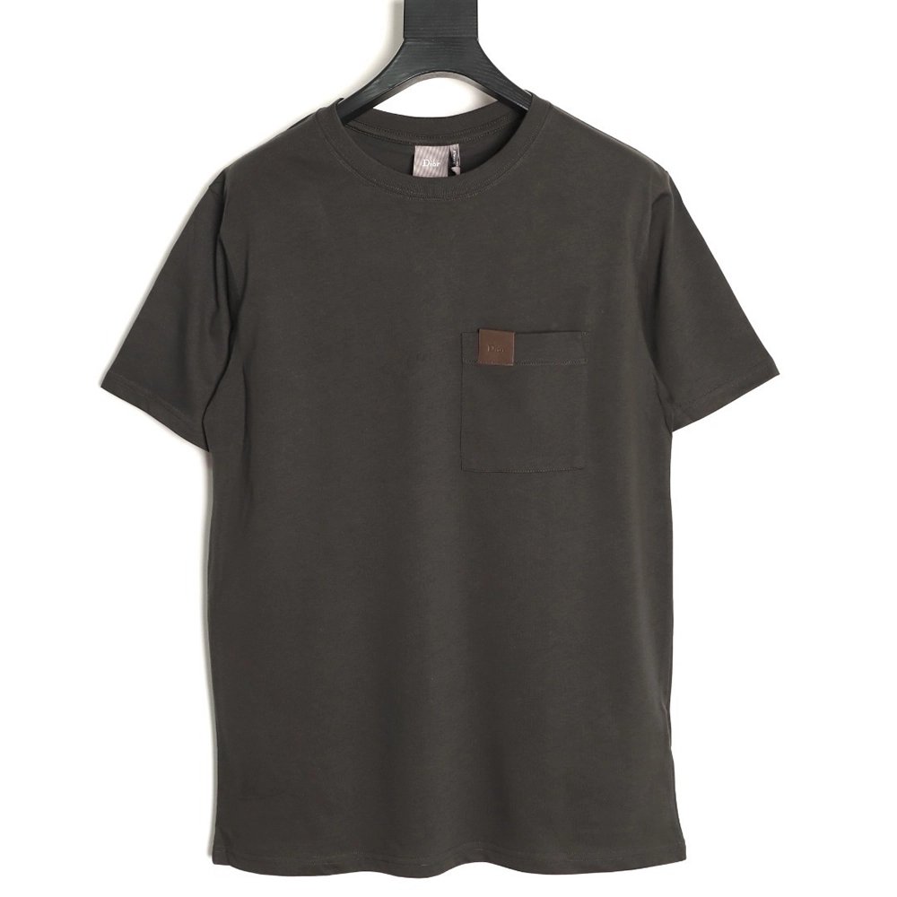 Dior Pocket Leather Label Short-Sleeve T-Shirt TSK1,Dior