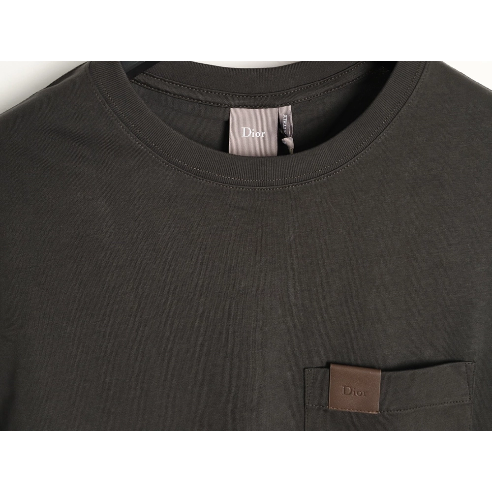 Dior Pocket Leather Label Short-Sleeve T-Shirt TSK1,Dior