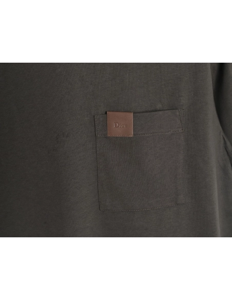 Dior Pocket Leather Label Short-Sleeve T-Shirt TSK1,Dior