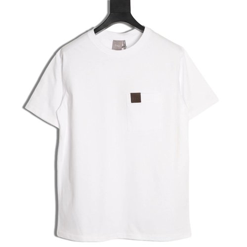 Dior Pocket Leather Label Short-Sleeve T-Shirt,Dior