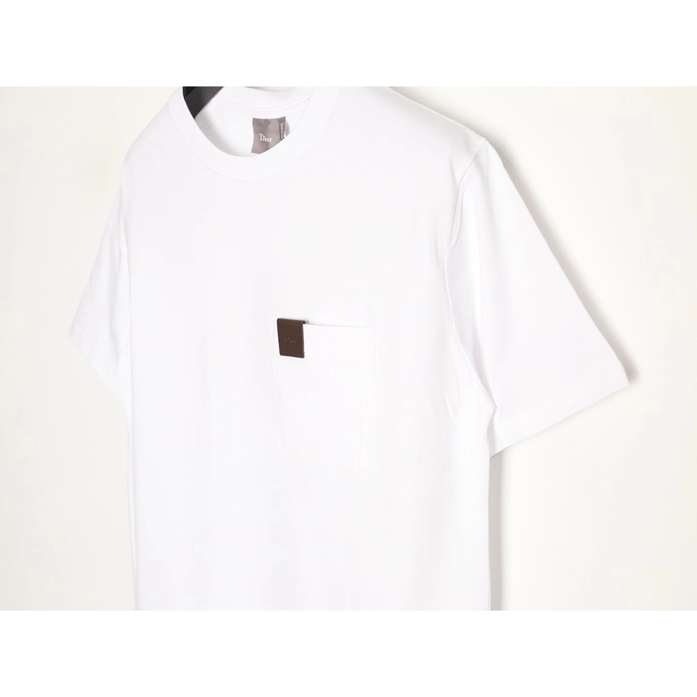 Dior Pocket Leather Label Short-Sleeve T-Shirt,Dior