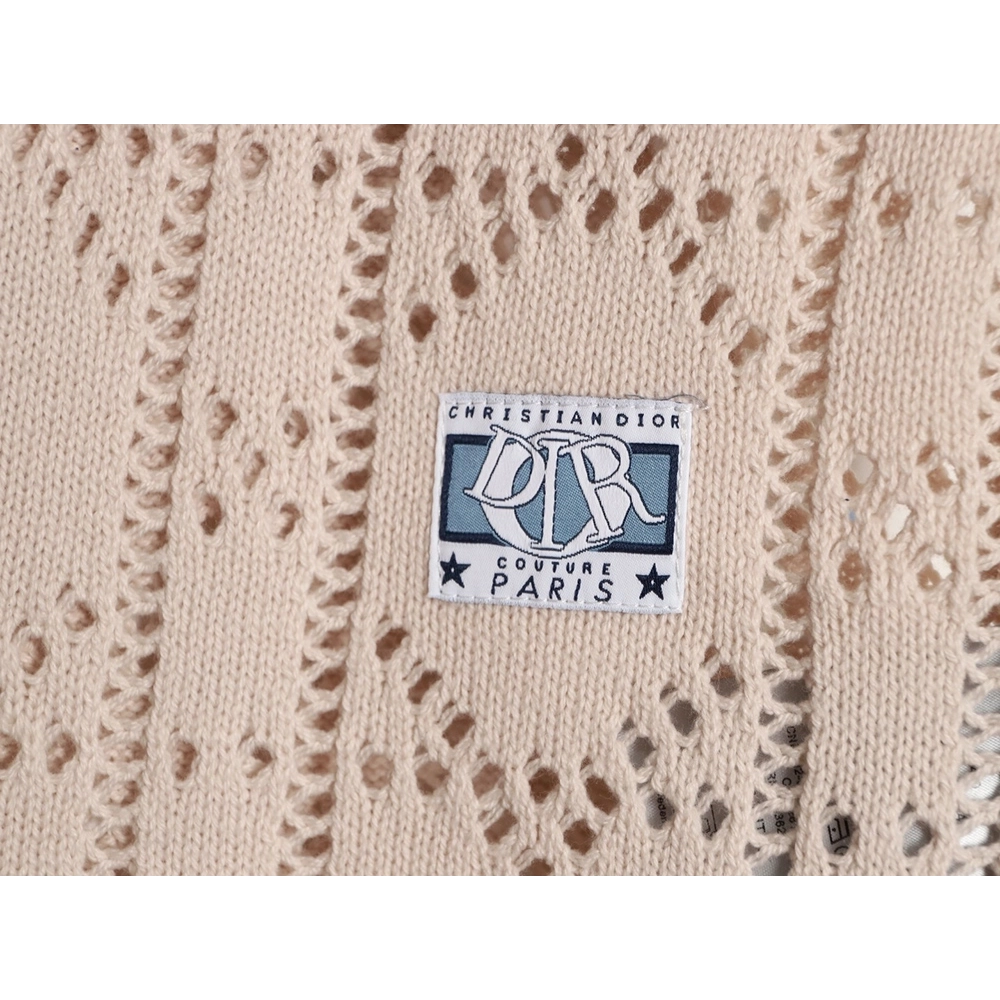 Dior quilted openwork knit cardigan,Dior