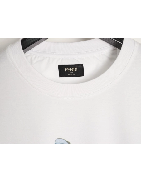 Fendi "Butterfly" Color-Block Printed Short-Sleeve T-Shirt,Fendi