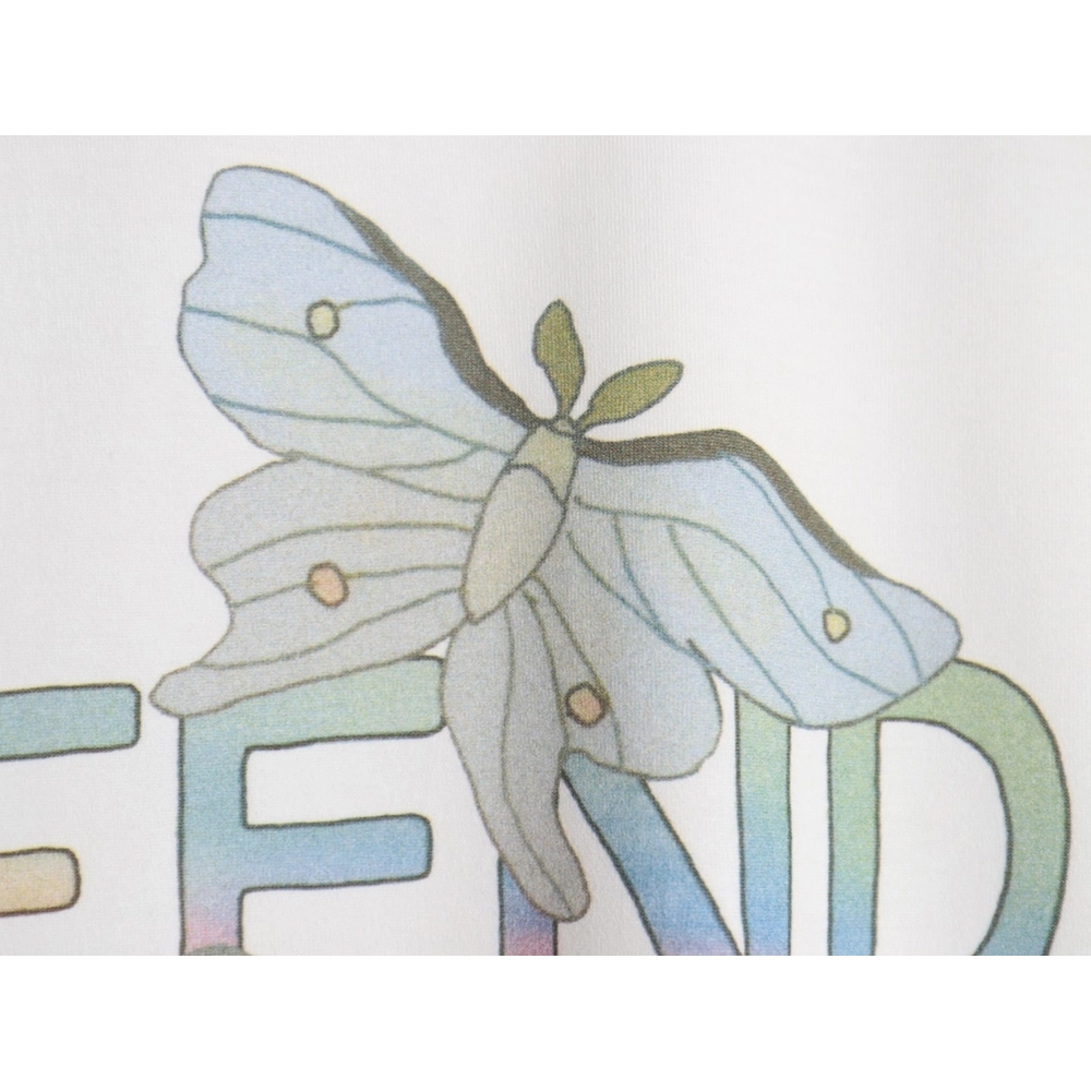 Fendi "Butterfly" Color-Block Printed Short-Sleeve T-Shirt,Fendi