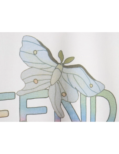 Fendi "Butterfly" Color-Block Printed Short-Sleeve T-Shirt,Fendi