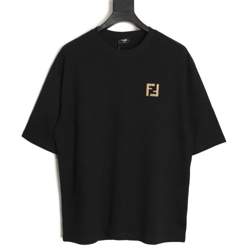 Fendi Double-F Embroidered Logo Short-Sleeve T-Shirt,Fendi