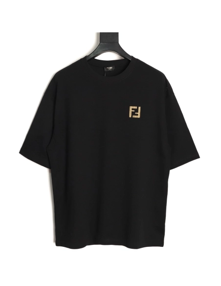 Fendi Double-F Embroidered Logo Short-Sleeve T-Shirt,Fendi