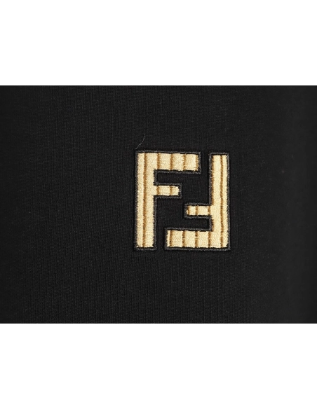 Fendi Double-F Embroidered Logo Short-Sleeve T-Shirt,Fendi