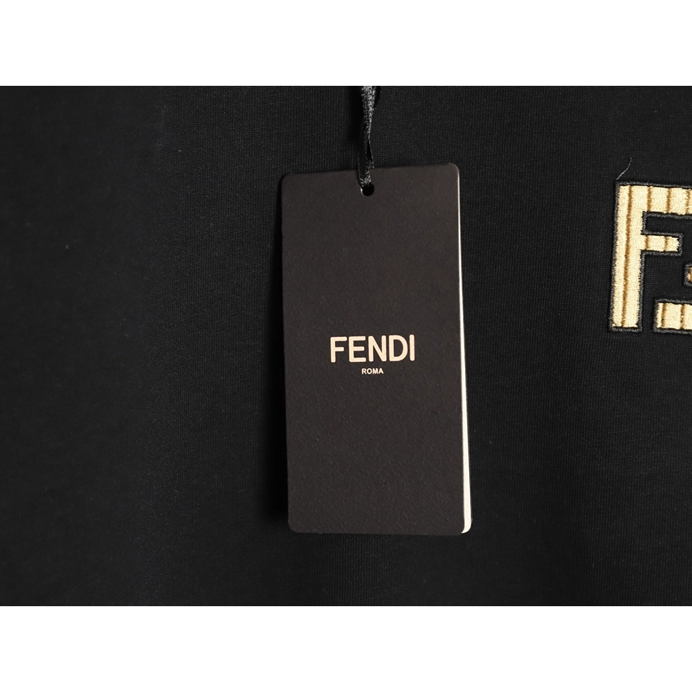 Fendi Double-F Embroidered Logo Short-Sleeve T-Shirt,Fendi