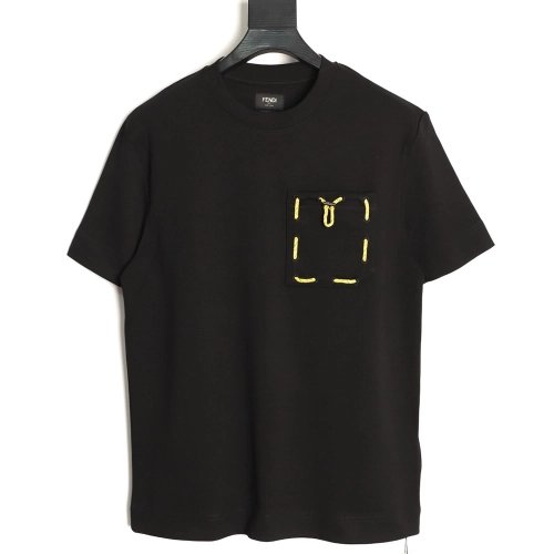 Fendi pocket elastic drawstring short-sleeved T-shirt TSK1,Fendi