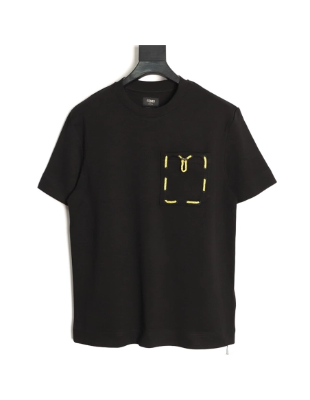 Fendi pocket elastic drawstring short-sleeved T-shirt TSK1,Fendi