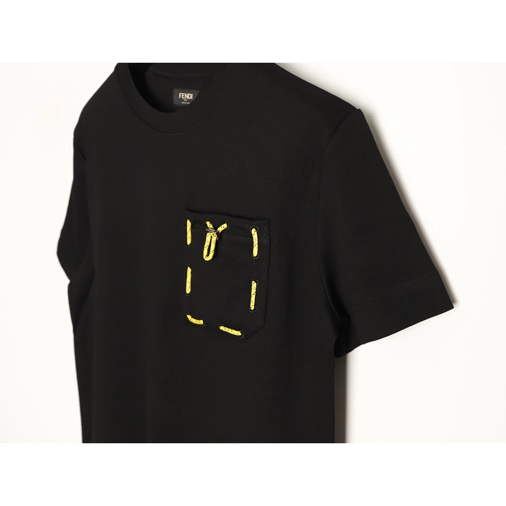 Fendi pocket elastic drawstring short-sleeved T-shirt TSK1,Fendi