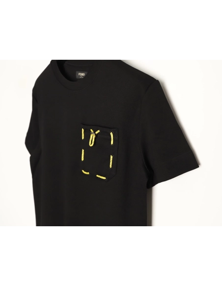 Fendi pocket elastic drawstring short-sleeved T-shirt TSK1,Fendi