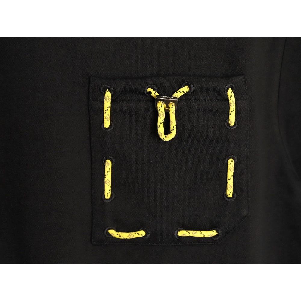 Fendi pocket elastic drawstring short-sleeved T-shirt TSK1,Fendi