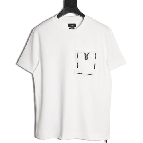 Fendi pocket elastic drawstring short-sleeved T-shirt,Fendi