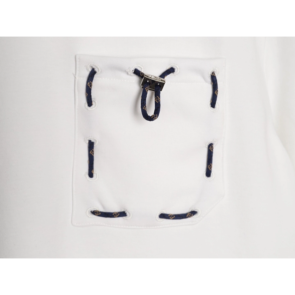 Fendi pocket elastic drawstring short-sleeved T-shirt,Fendi