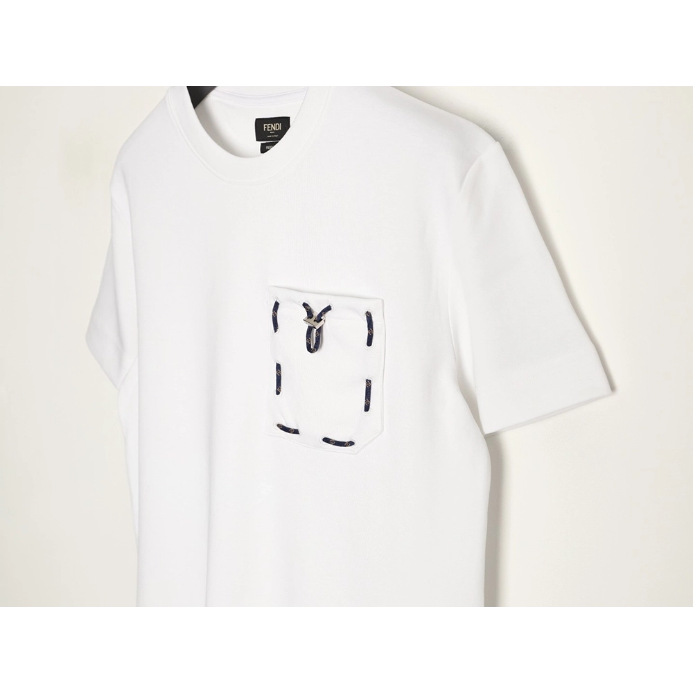 Fendi pocket elastic drawstring short-sleeved T-shirt,Fendi