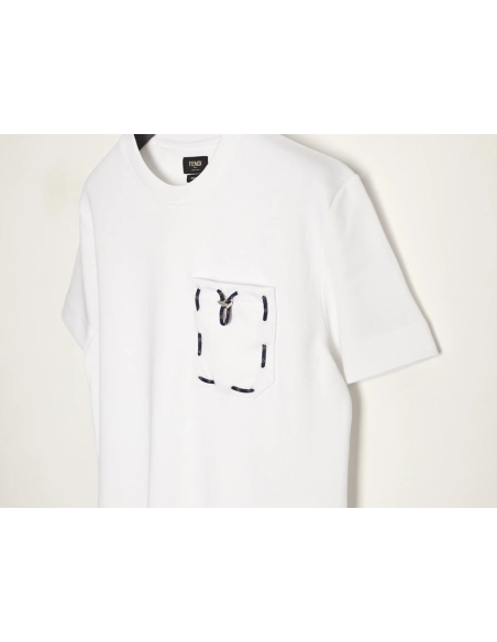 Fendi pocket elastic drawstring short-sleeved T-shirt,Fendi