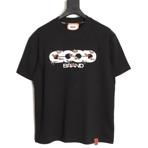 Good Brand Flocked Embroidery Horse Racing Short-Sleeve T-Shirt,Good Brand