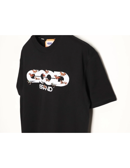 Good Brand Flocked Embroidery Horse Racing Short-Sleeve T-Shirt,Good Brand