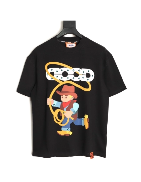 Good Brand Foamed Denim Rhinestone Short-Sleeve T-Shirt TSK1,Good Brand