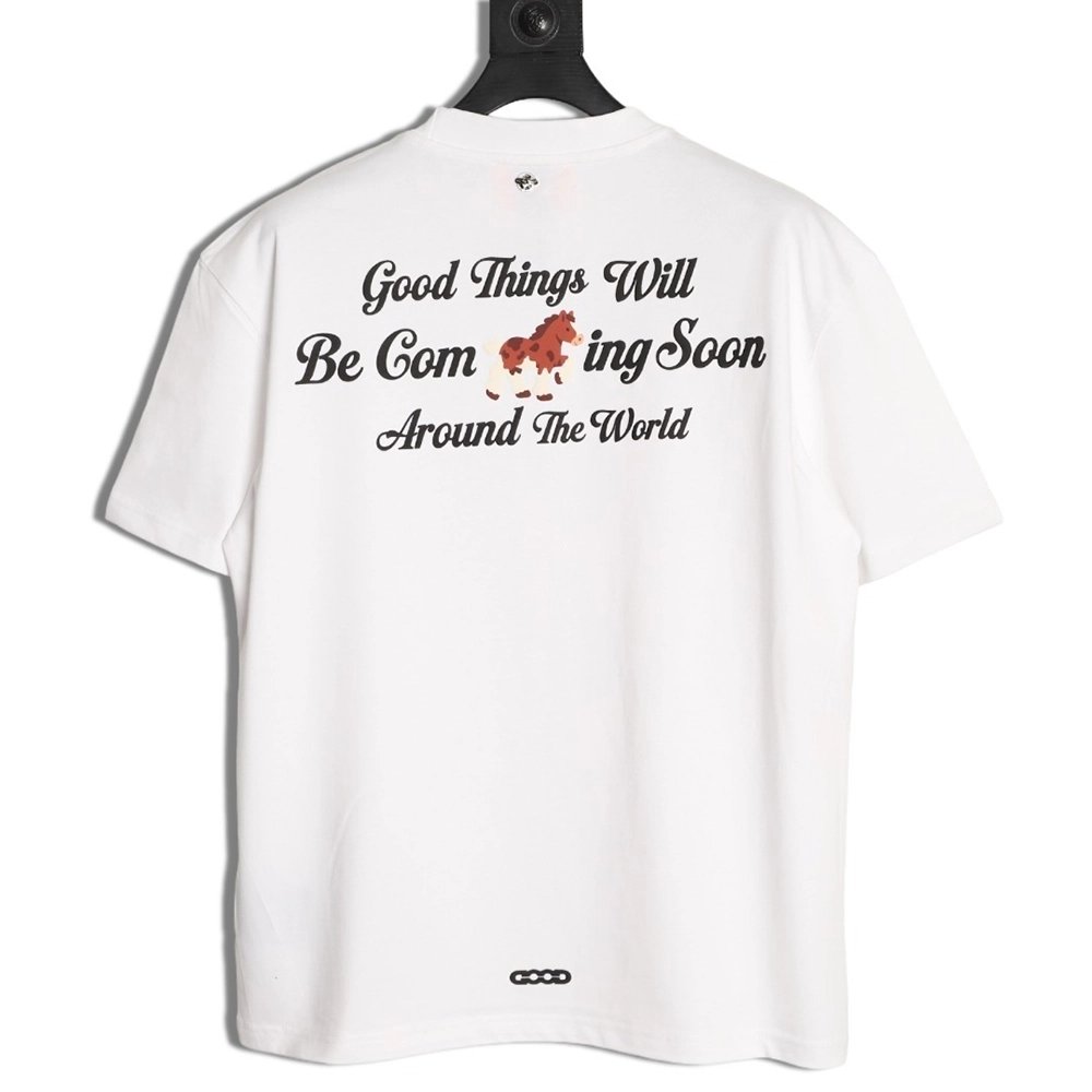 Good Brand Foamed Denim Rhinestone Short-Sleeve T-Shirt,Good Brand