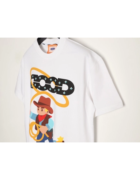 Good Brand Foamed Denim Rhinestone Short-Sleeve T-Shirt,Good Brand