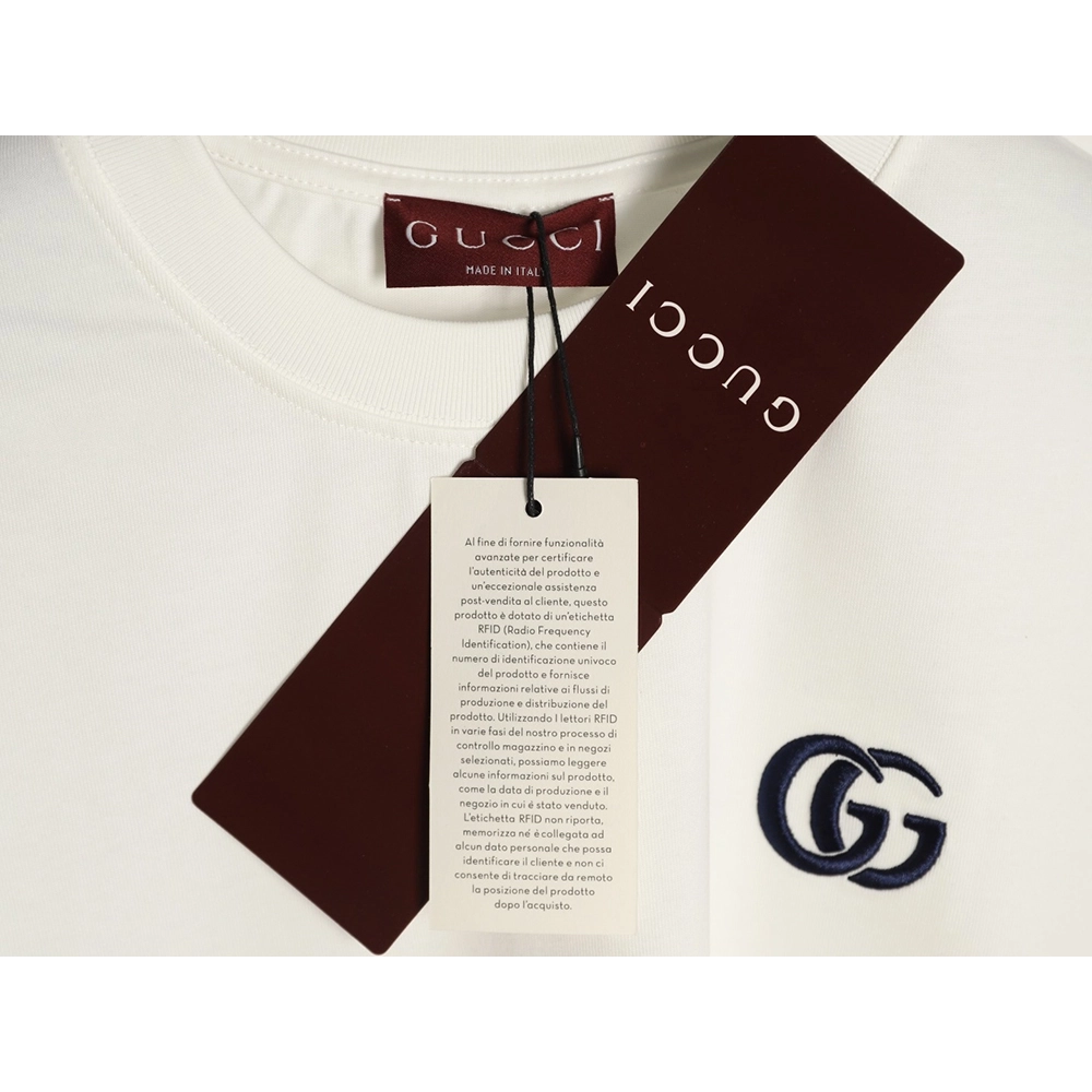 Gucci Interlocking Double G Embroidered Short-Sleeve T-Shirt,Gucci