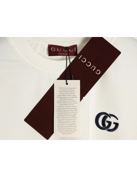 Gucci Interlocking Double G Embroidered Short-Sleeve T-Shirt,Gucci