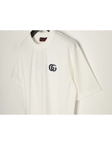 Gucci Interlocking Double G Embroidered Short-Sleeve T-Shirt,Gucci