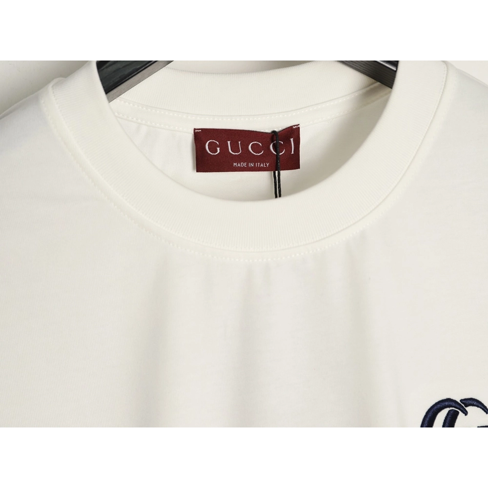 Gucci Interlocking Double G Embroidered Short-Sleeve T-Shirt,Gucci