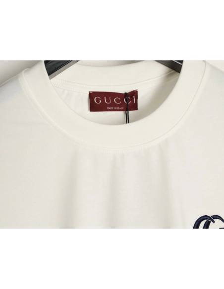 Gucci Interlocking Double G Embroidered Short-Sleeve T-Shirt,Gucci