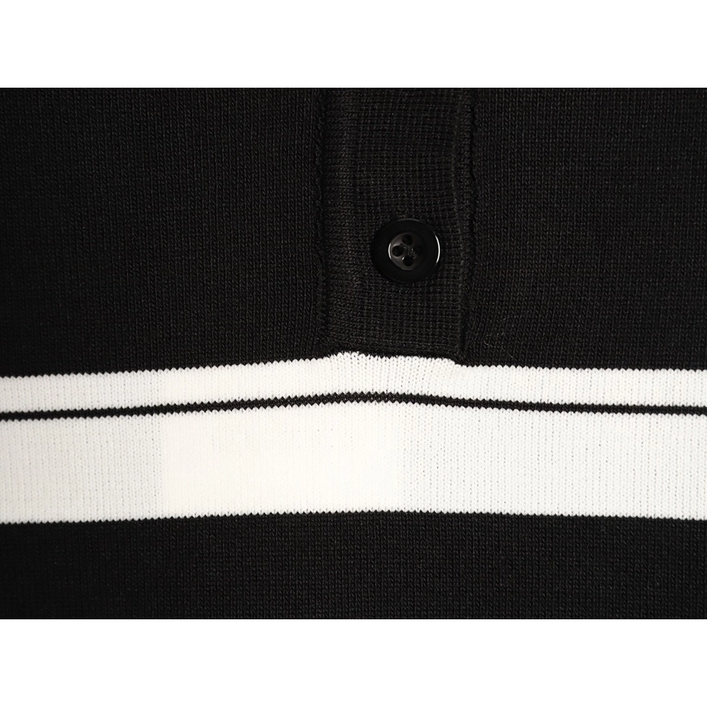 Gucci Striped Letter Jacquard Short-Sleeve Knitted Polo Shirt,Gucci