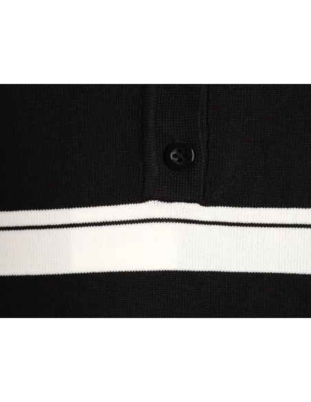 Gucci Striped Letter Jacquard Short-Sleeve Knitted Polo Shirt,Gucci