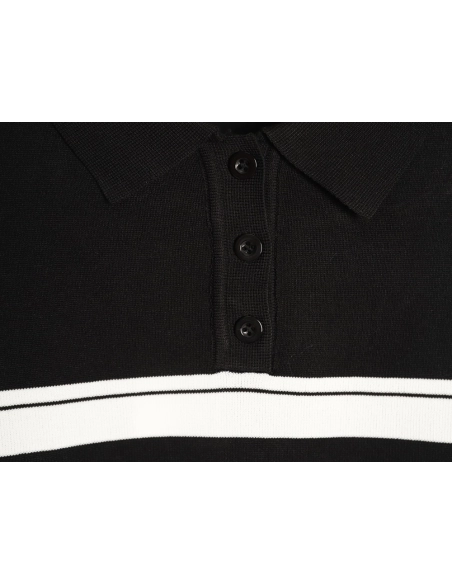 Gucci Striped Letter Jacquard Short-Sleeve Knitted Polo Shirt,Gucci