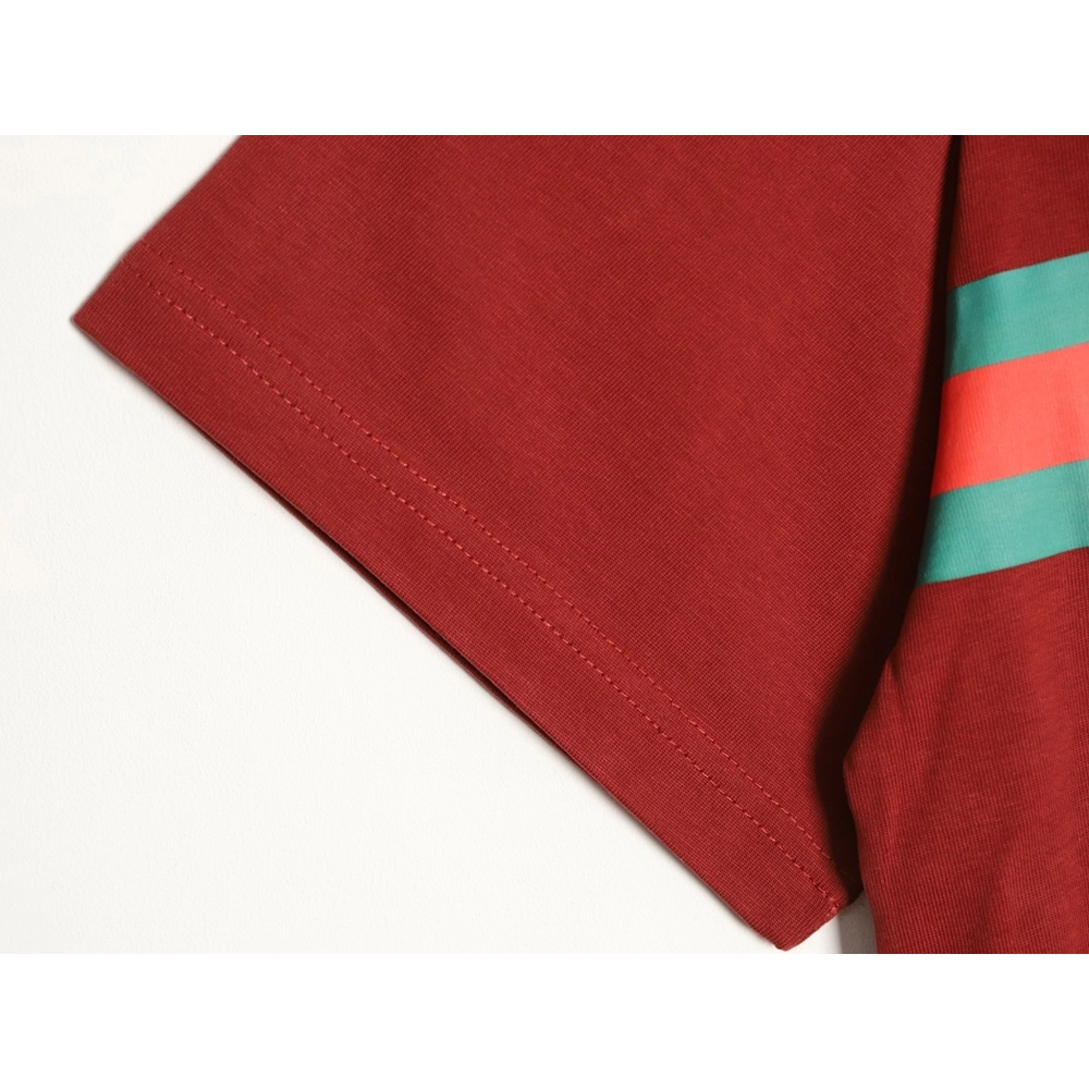 Gucci Two-Tone Horsebit Web Short-Sleeve T-Shirt TSK1,Gucci