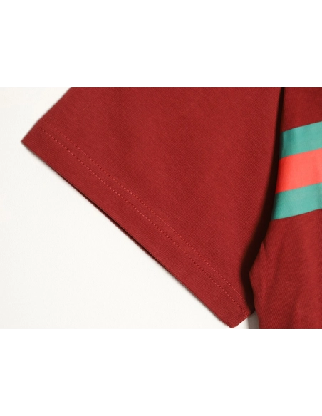 Gucci Two-Tone Horsebit Web Short-Sleeve T-Shirt TSK1,Gucci