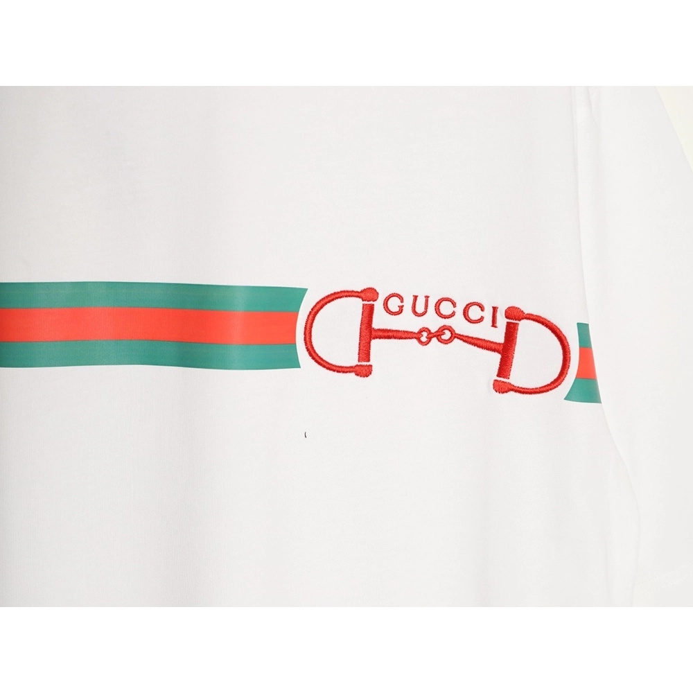 Gucci Two-Tone Horsebit Web Short-Sleeve T-Shirt,Gucci
