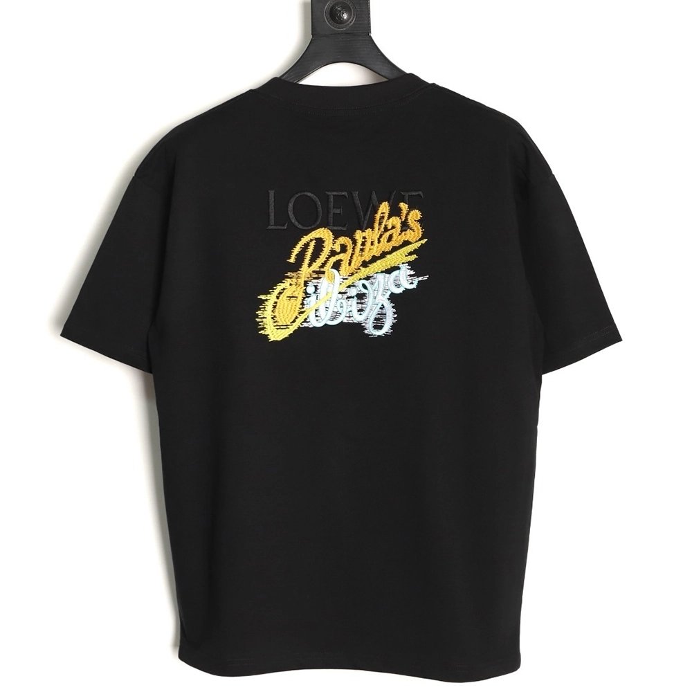 Loewe color-blocked embroidered logo short-sleeved shirt TSK1,Loewe